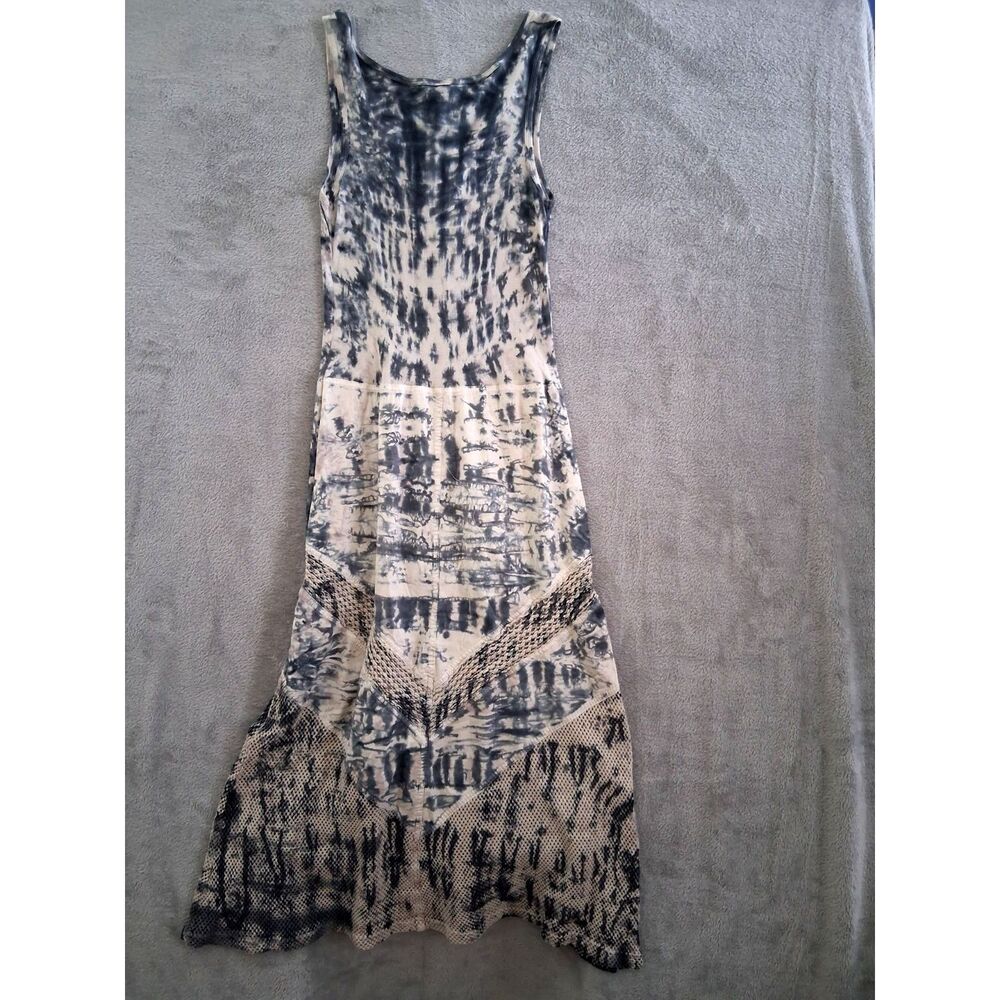 XCVI Tank Dress Sm Maxi Tie Dye Long Boho Festival Summer Sleeveless Scoop Neck